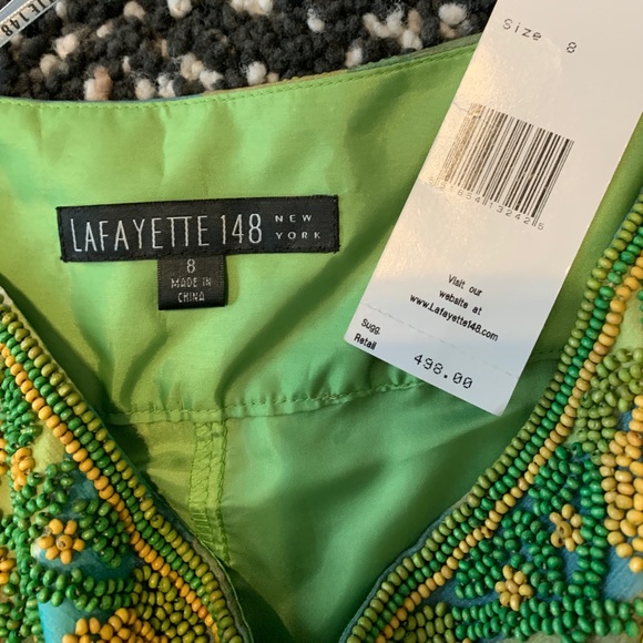 Lafayette 148 New York chiffon beaded skirt size 8 - Picture 2 of 2